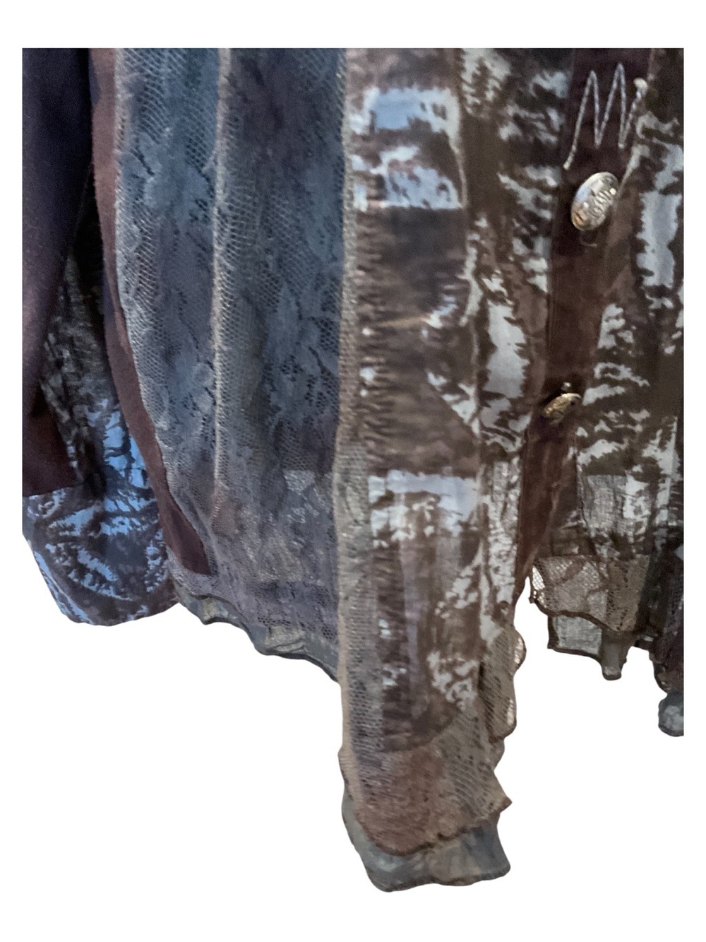 Parsley & Sage Boho Lace Mixed Media Tunic XL - Picture 5 of 8